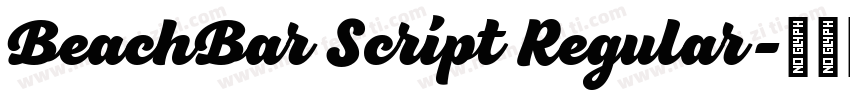 BeachBar Script Regular字体转换